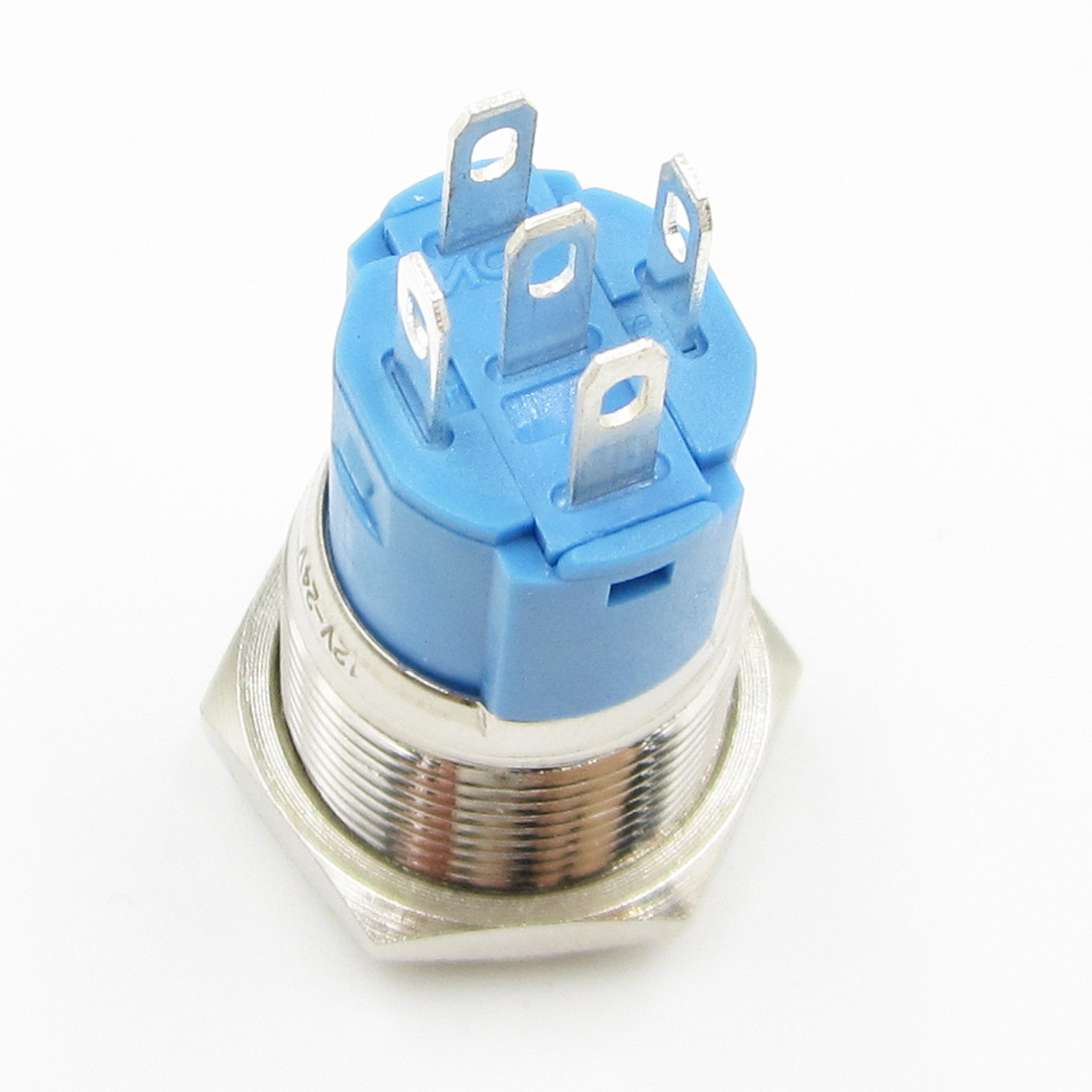12V 16mm LED Angel Eye Push-buttons Metal DIY auto Push Power Button