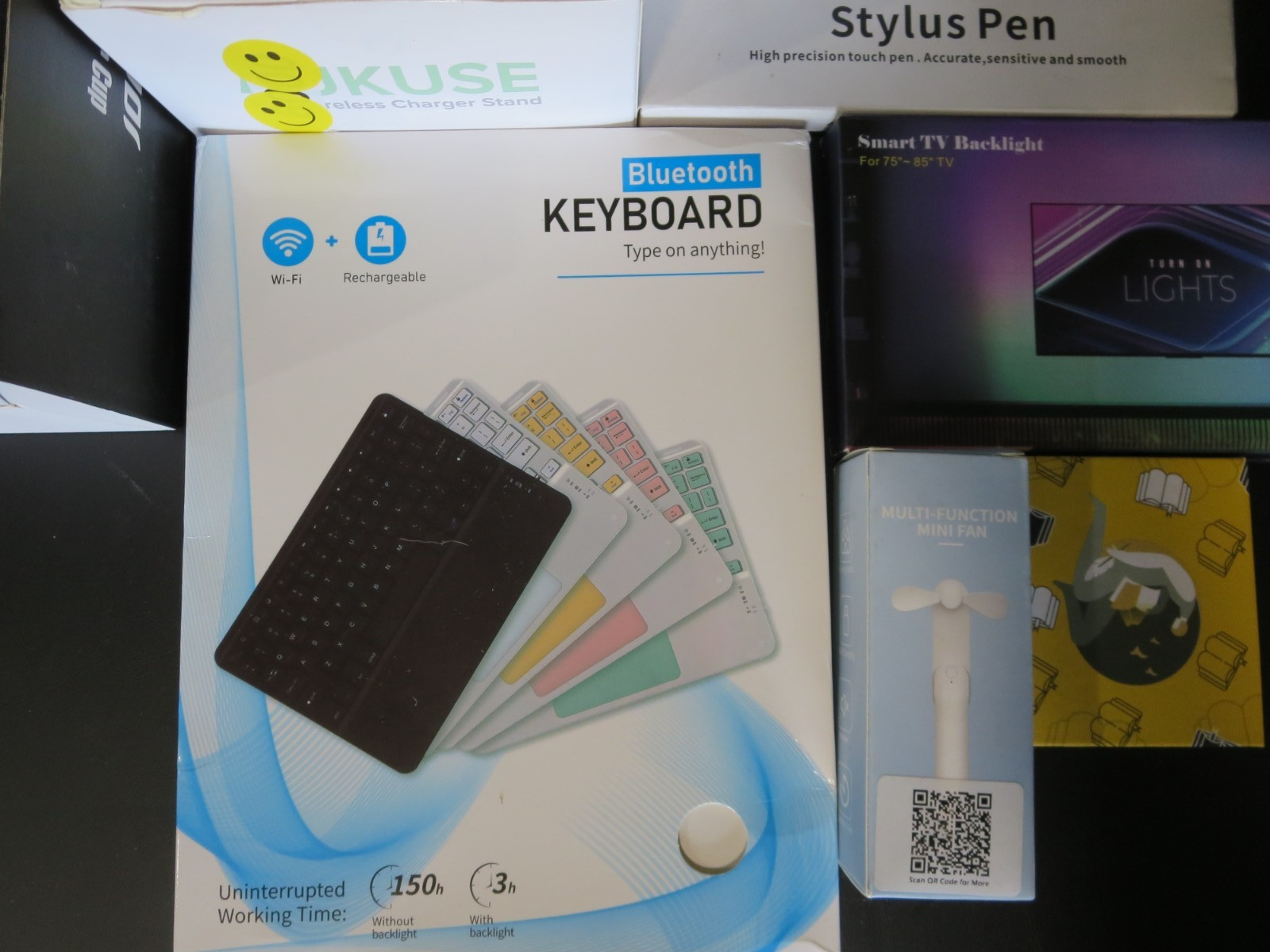 LOT OF 10 Electronics Items for Resale! Keyboard, Charger, Smart Ring – 3