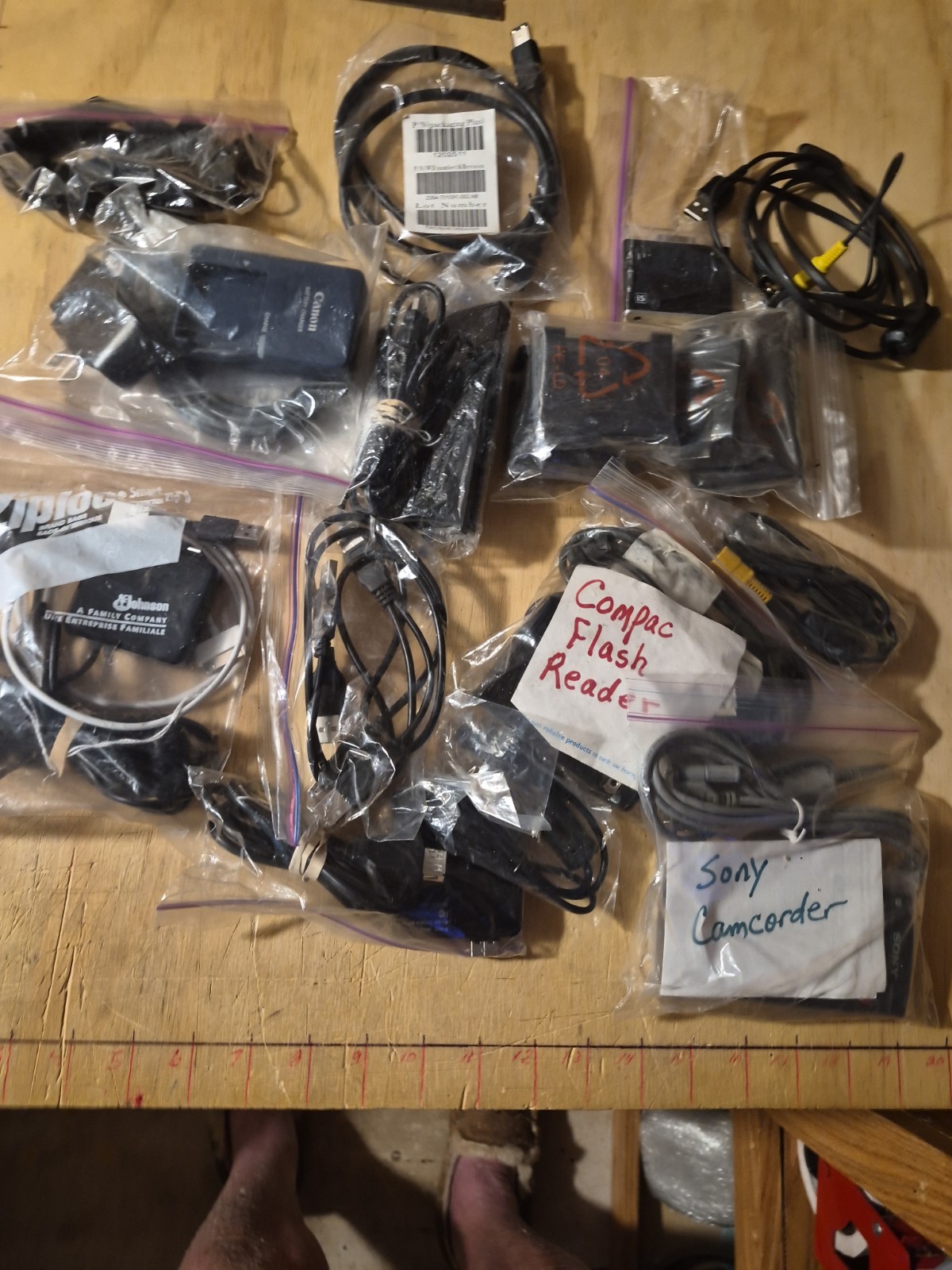 Lot of Random Electronics, Wires, Cords, Etc. All Untested, Sold As Is