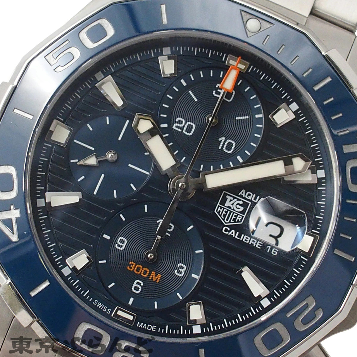 TAG Heuer Watch Aquaracer Chronograph Caliber 16 Men’s Automatic SS Blue