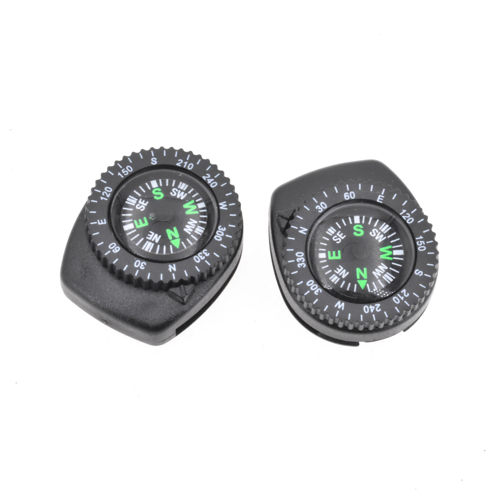 5PCS Mini Clear Liquid-filled Compass w/ Clip Outdoor Molle Backpack Pouches