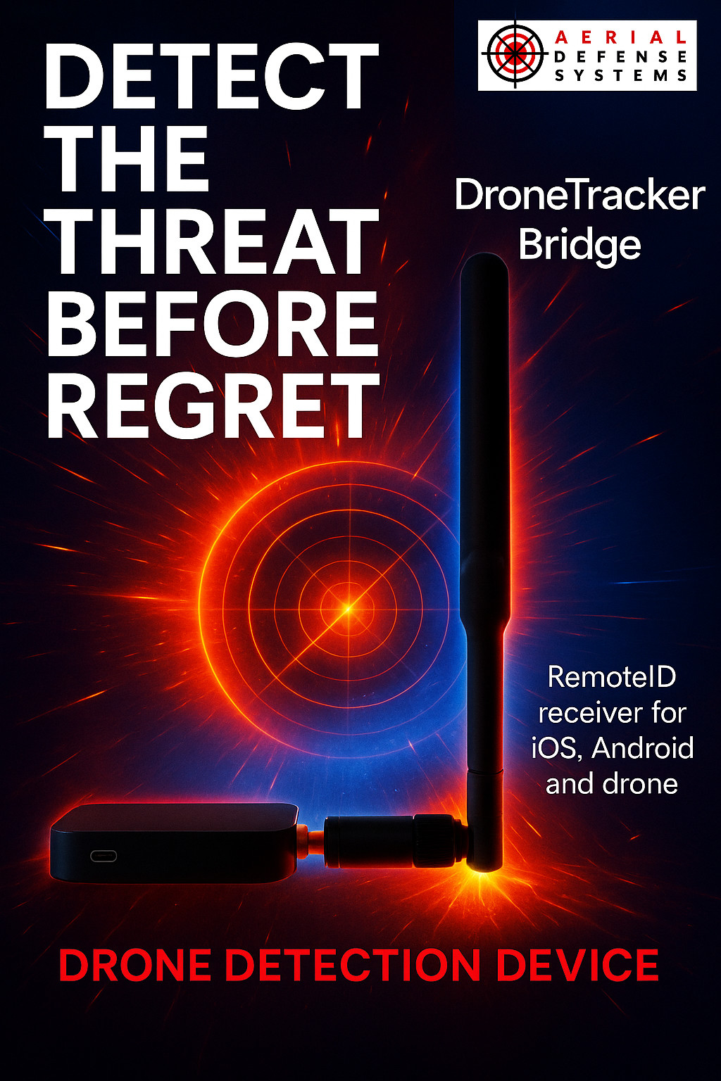 Police Drone and Pilot Detection Device –Handheld Remote ID Receiver for Phone