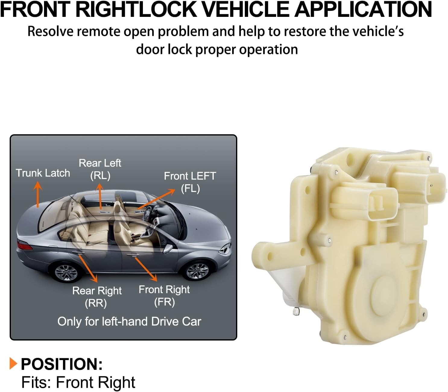SYERAL Power Door Lock Actuator 72115-S5A-003 72115-S84-A01 Front Right Passenge