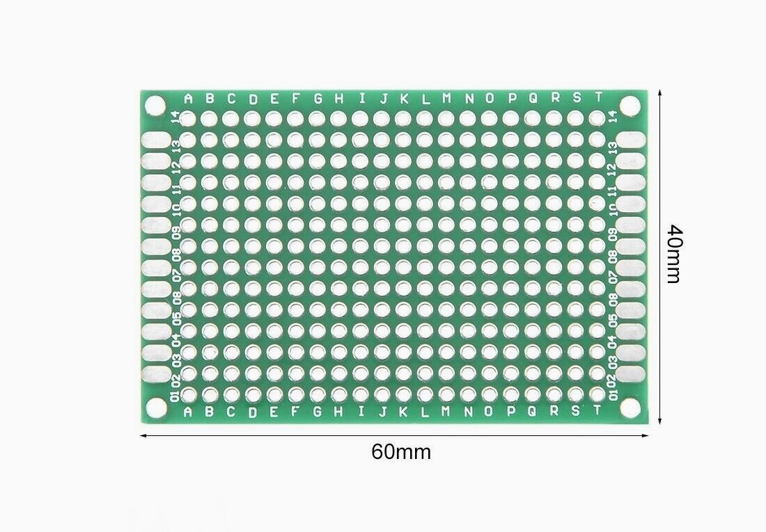 2 pcs 4x6cm Single Side Protoboard Circuit Prototype DIY PCB Bread Board
