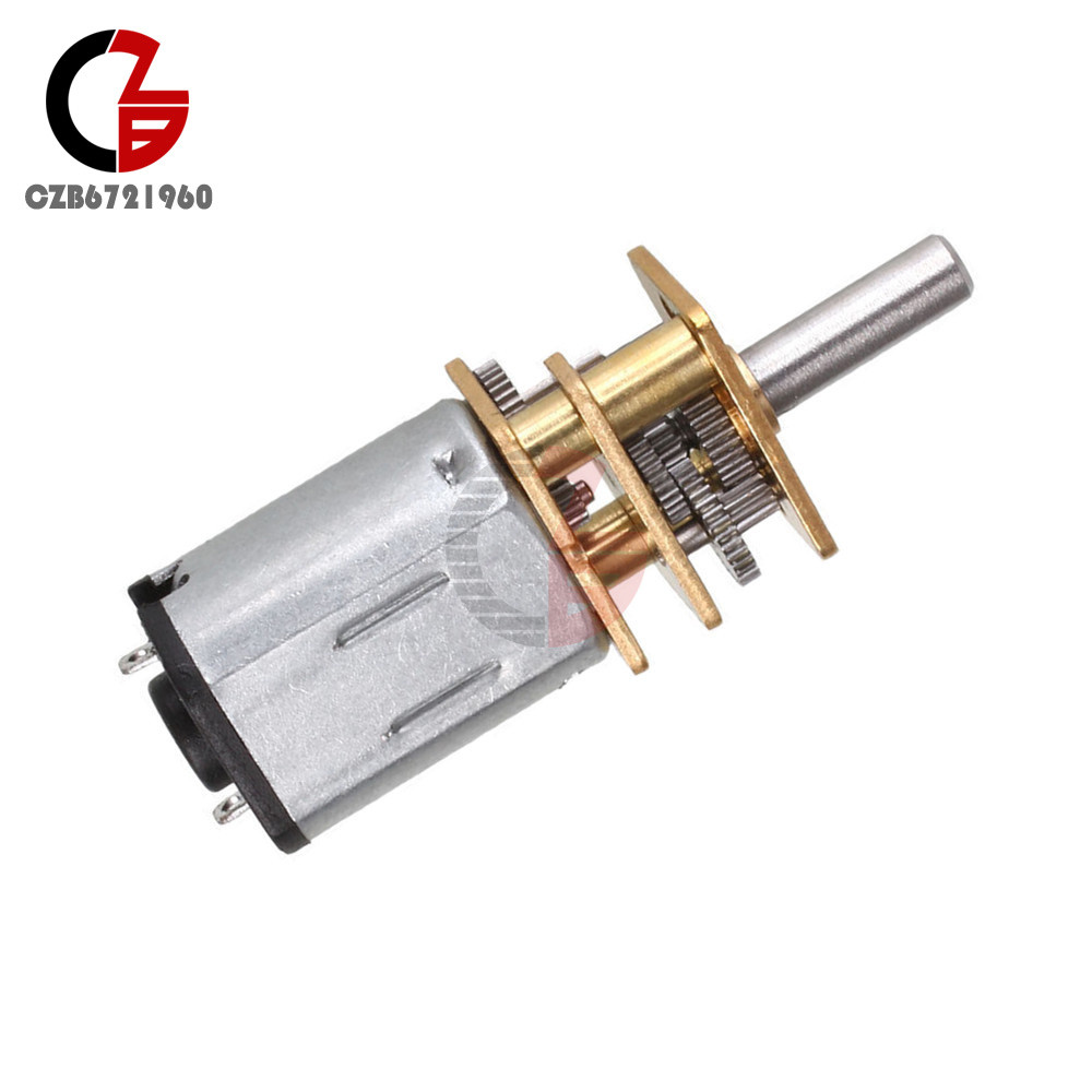 DC 12V 600RPM Micro Speed Reduction Gear Motor Metal Gearbox Wheel Shaft