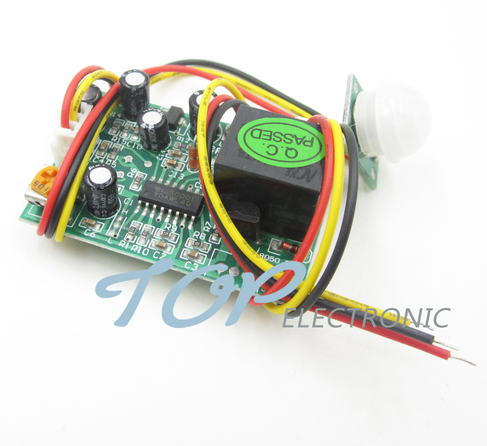 2PCS 12V PIR IR Pyroelectric Infrared Module Adjustable Relay Output Sensor TOP