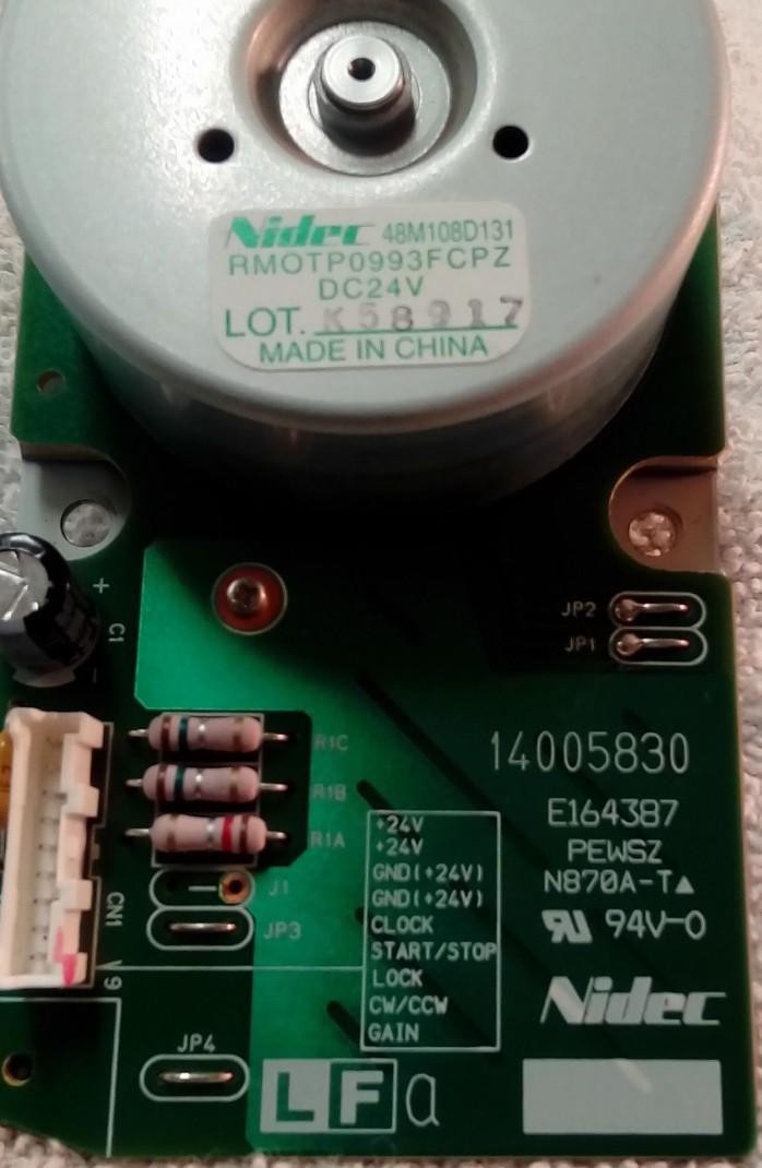NIDEC 24VDC MOTOR 14005830 48M108D131 E164387 PEWSZ N870A-T