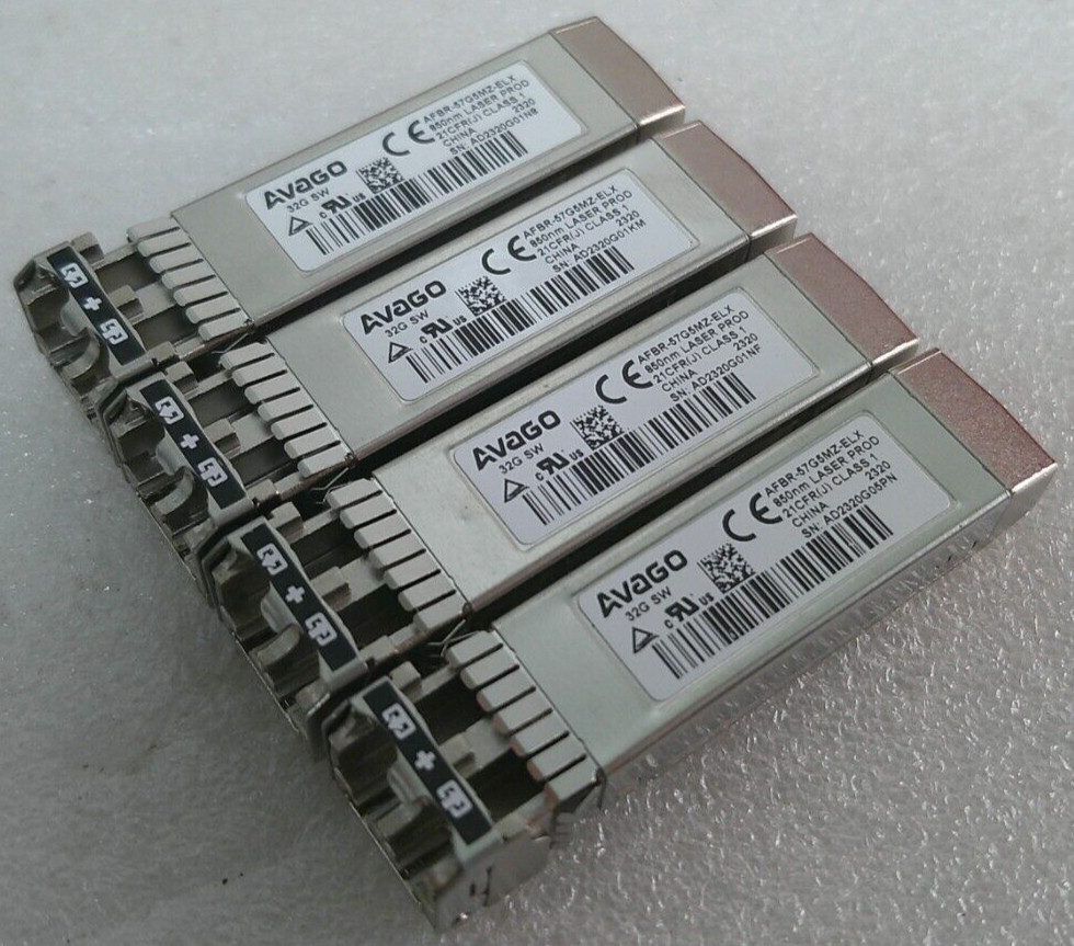 Lot of 4: AFBR-57GMZ-ELX 850nm 32GB Transceiver Module