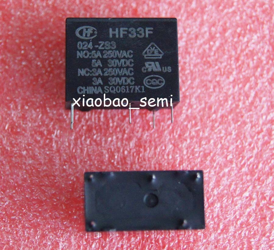 10PCS HF33F-012-ZS3 JZC-33F-012-ZS3 12VDC SPST ORIGINAL Relay 5PINS