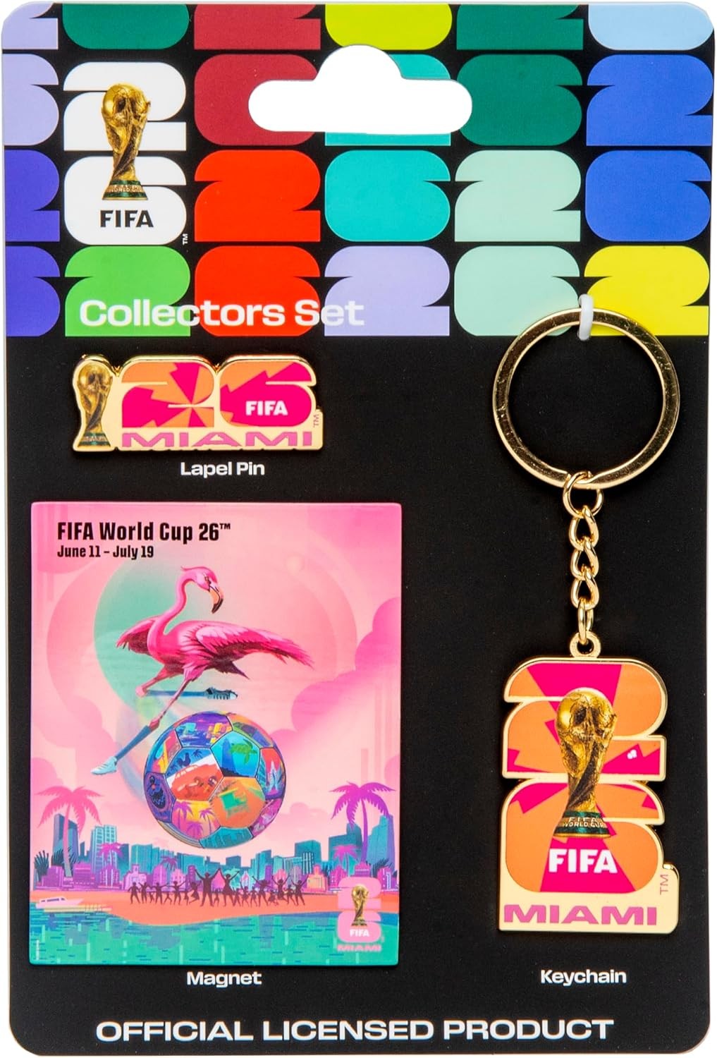 FIFA World Cup Host City Collector’s Set – Includes Lapel Pin, Keychain & Magnet