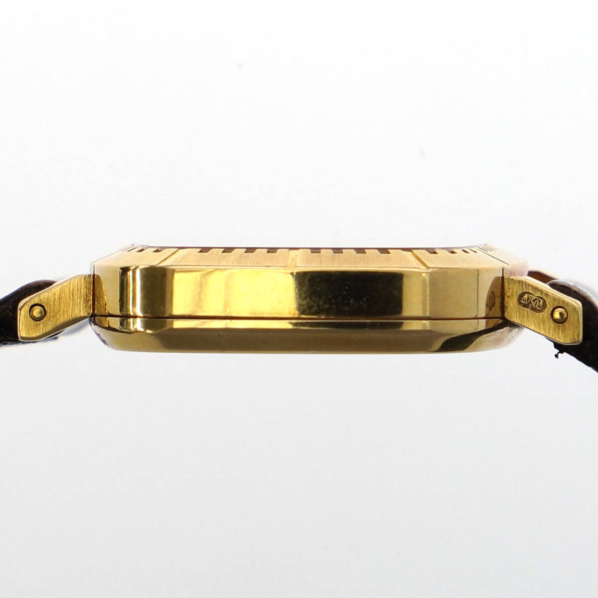 ROLEX 4082 Cellini Gold Dial YG Leather Manual Winding Ladies Watch Accessary