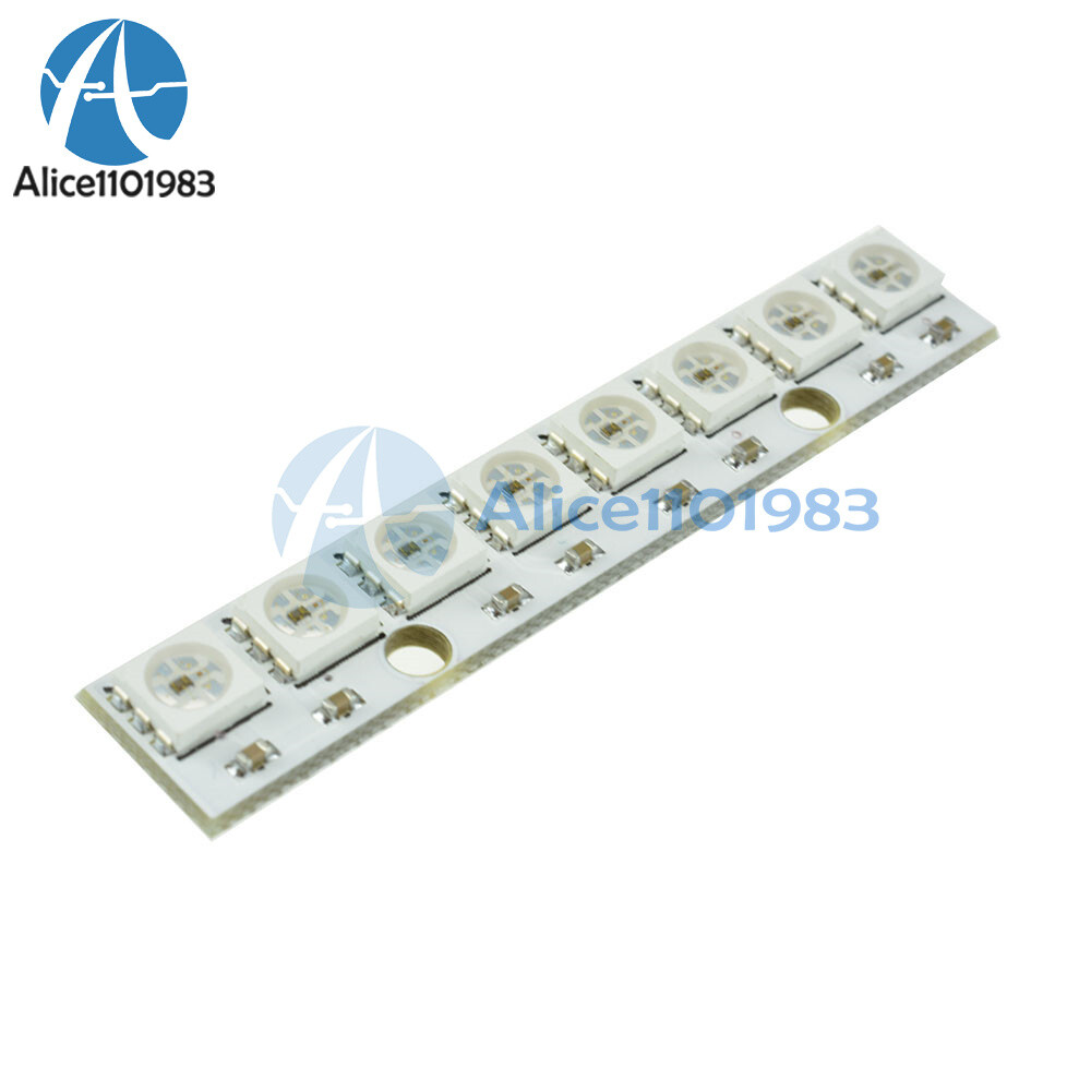 10PCS WS 2812 2811 5050 RGB LED Lamp Panel Module 5V 8-Bit Rainbow LED Precise