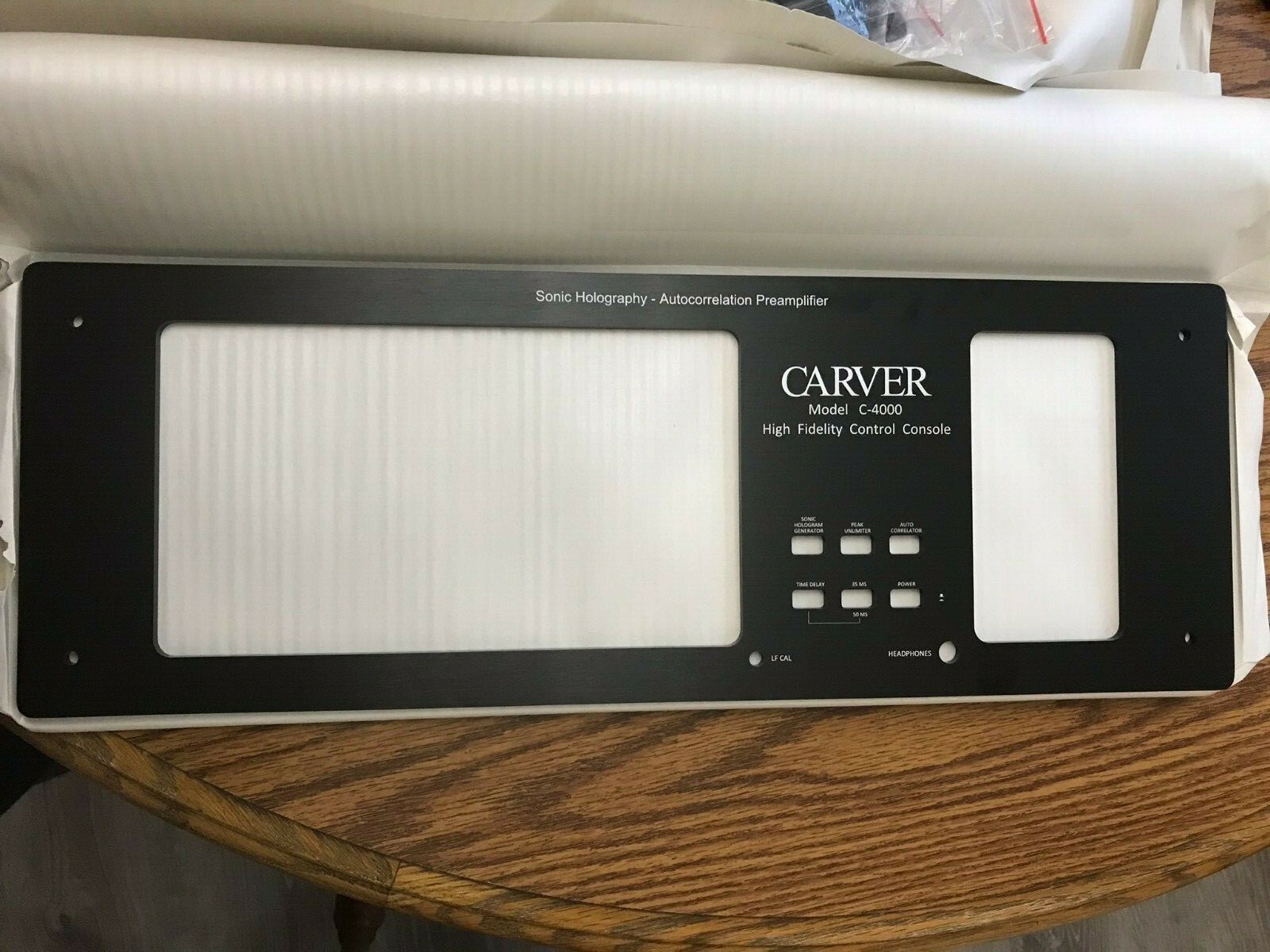 CARVER C-4000 Faceplate, Black with Handles and Hardware