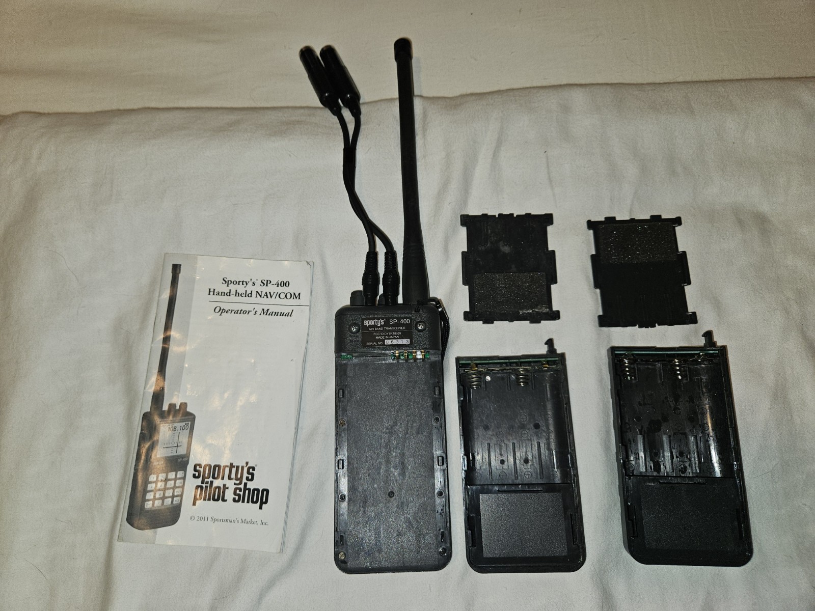 Pilots: Sporty’s SP-400 Nav/Com, David Clark Headset, Flight Bag