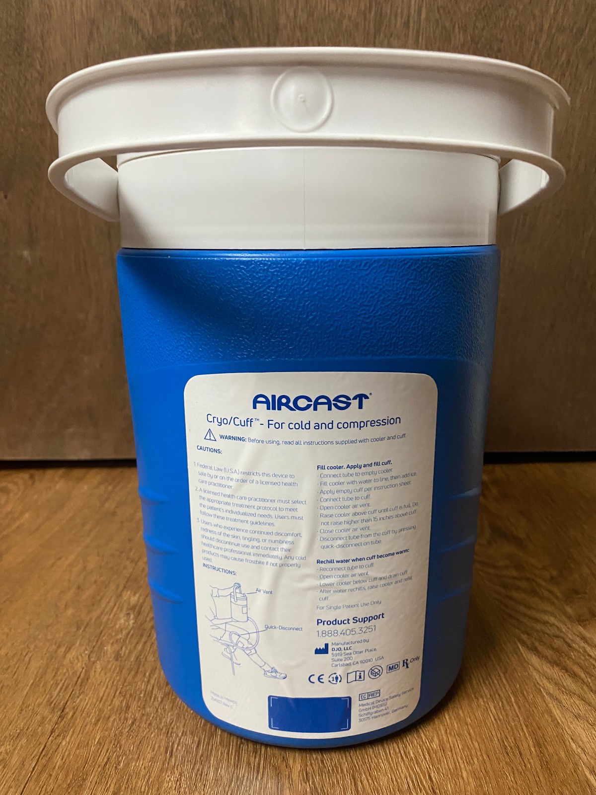 Aircast Cryo/Cuff Ice Therapy Gravity Cooler, Hose, Med Knee Cuff, Complete Set