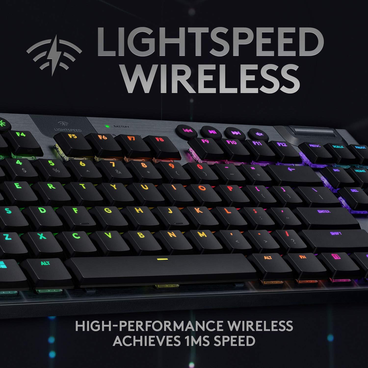 Logitech G915 TKL Tenkeyless Lightspeed Wireless RGB Mechanical Gaming Keyboard,