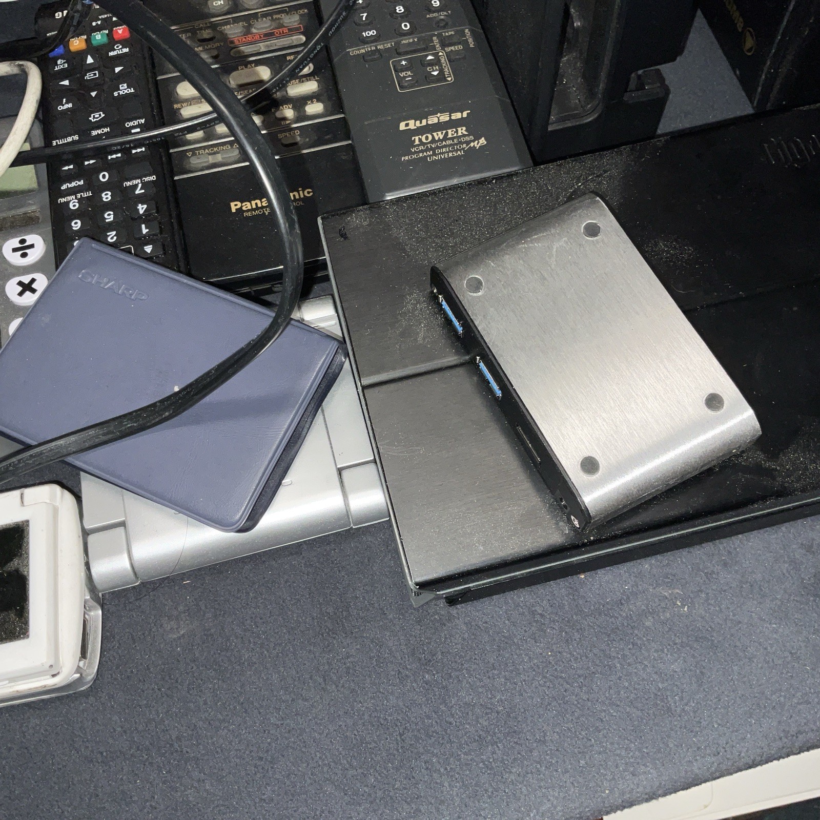 Untested Electronic Lot – External HDD, Garmin, Security Cameras, DVD, Remote