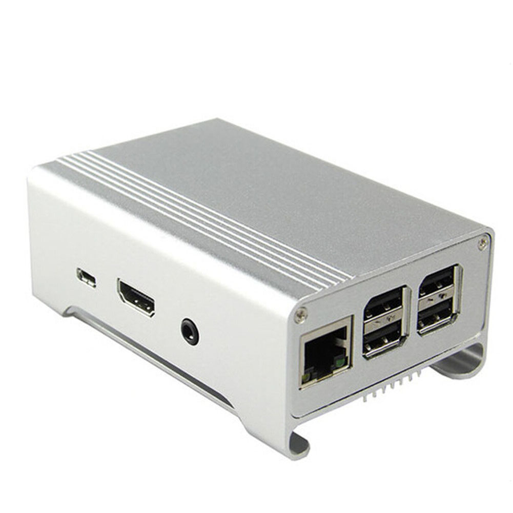 White Aluminum Shell Enclosure Case Box for Geekworm Raspberry Pi 2 B B+ UL