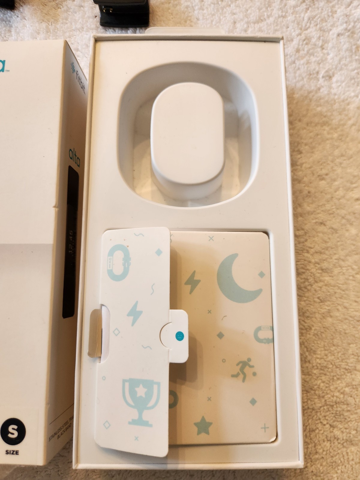 Lot Of 2 Fitbit Watches + Bands + Charging Cables + Boxes Need New Battery