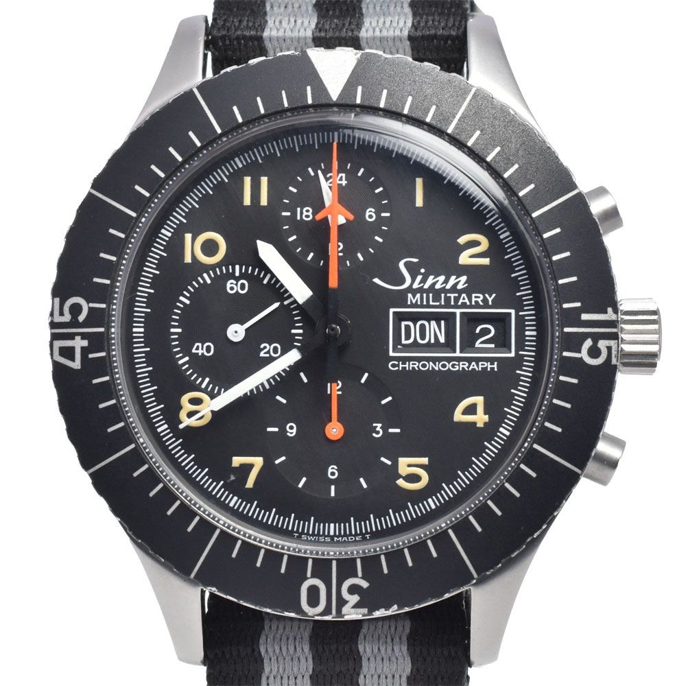 SINN Watch 156.B Military Chronograph Black Automatic Men’s with Box, Warranty