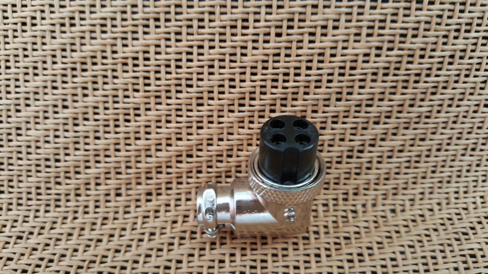 New Right Angle 4 Pin Connector Plug for Ham Cobra Microphone Radio Adapter