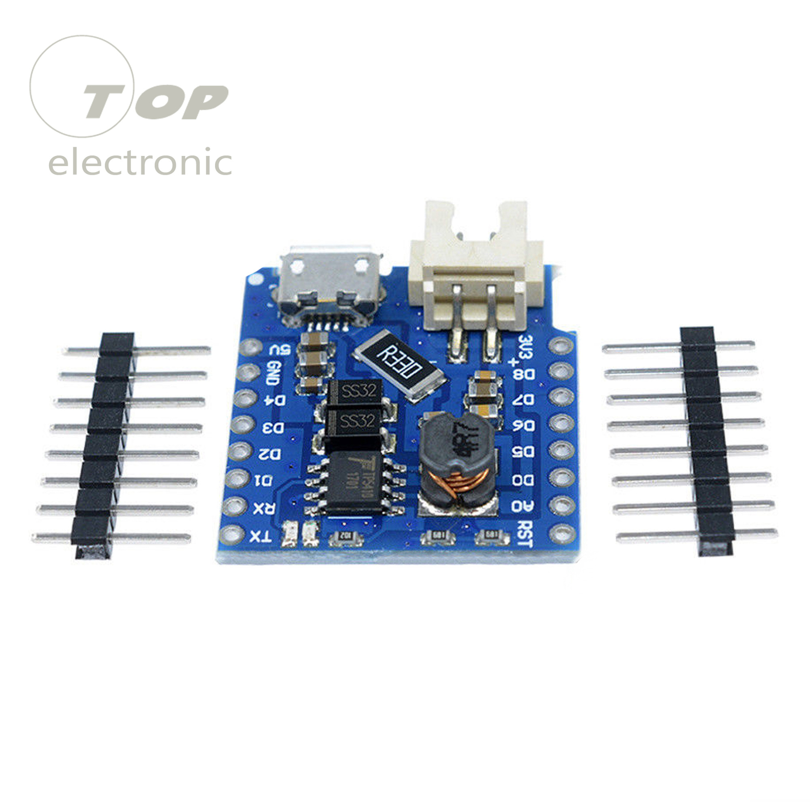 Battery Shield For WeMos D1 mini single lithium battery charging & boost