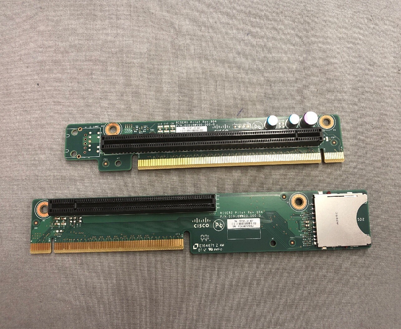 CISCO Riser1 74-10151-01 Riser2 74-10152-01 PCIe Riser Cards for UCS C220 M3