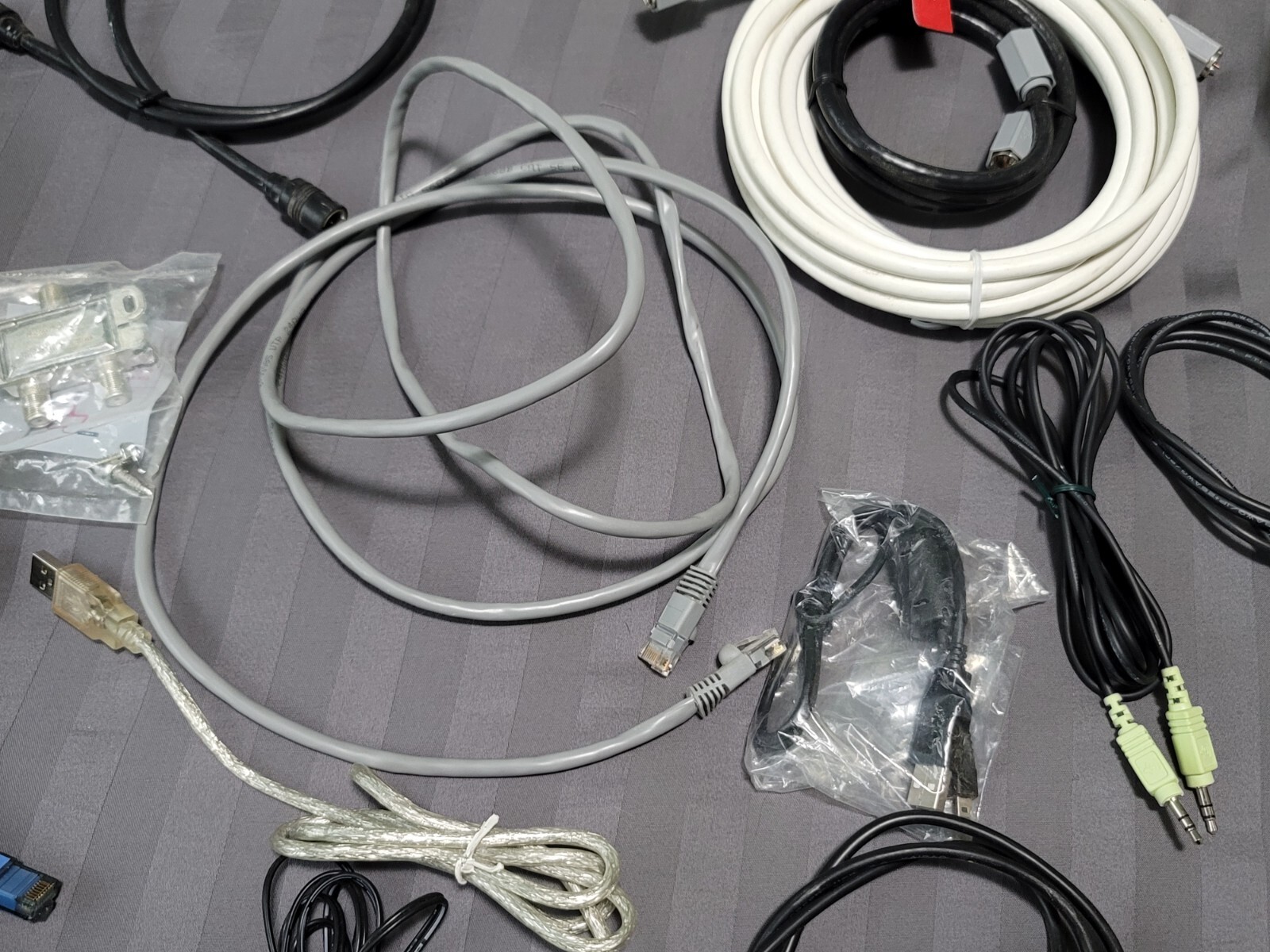 Wholesale Lot 30 Various USB Cords, Cables, Adapters, Ethernet And Similar Items