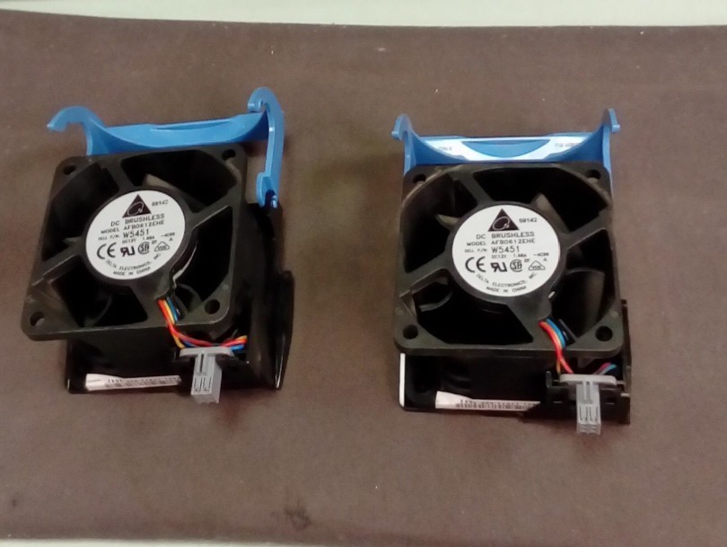 Lot of 2 Dell PowerEdge 2800 Server CPU Case Cooling Fan W5451 AFB0612EHE 12V