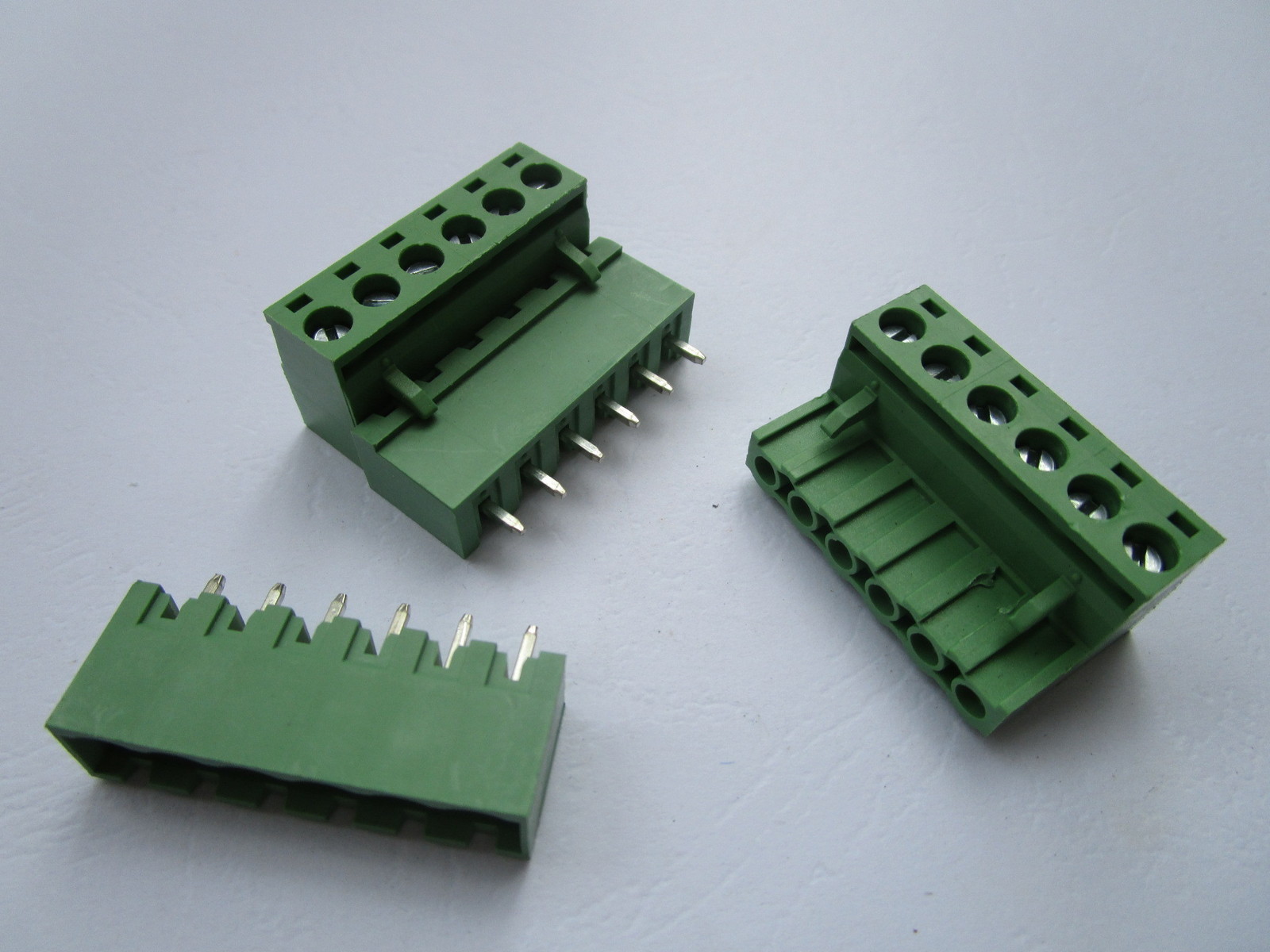 10 pcs Close Straight 6pin 5.08mm Screw Terminal Block Connector Plugbale Type