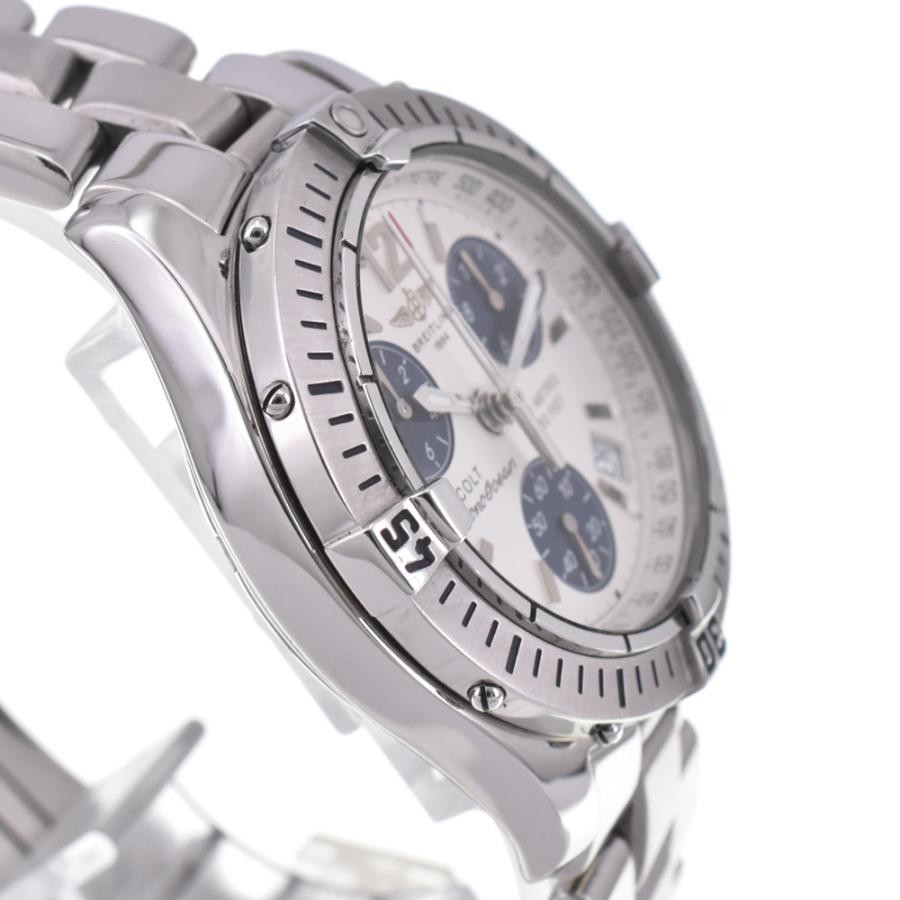 BREITLING Watch A53050 Colt Chrono Ocean Date Quartz White Dial Men’s Wristwatch