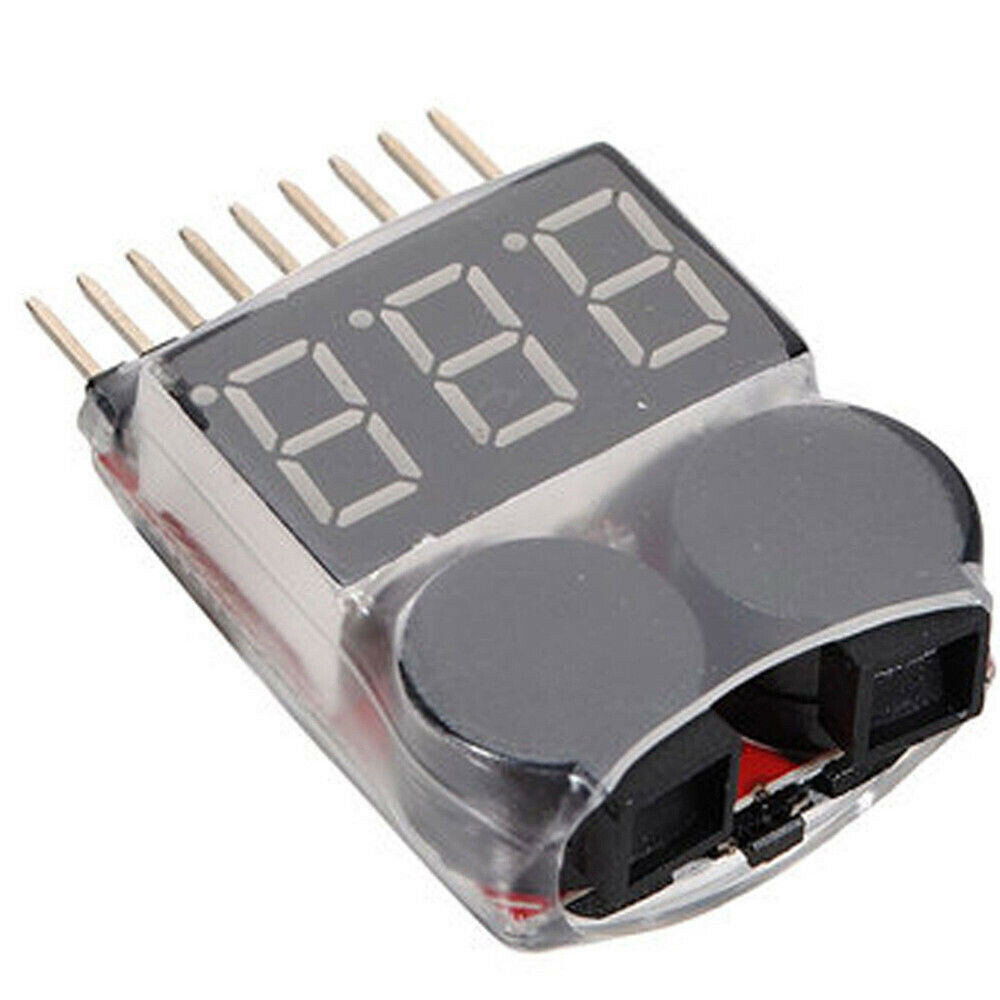 1-8S Lipo Li-ion Fe Battery Voltage 2IN1 Tester Low Voltage Buzzer Alarm