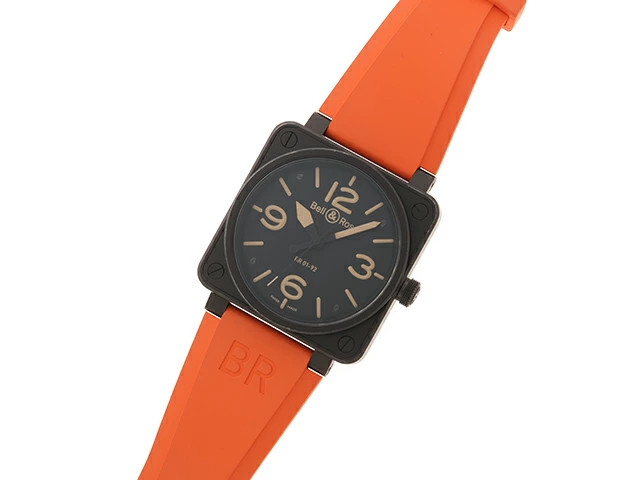Bell & Ross BR01-92 HERI-CA Heritage Black Dial Orange Index Automatic Watch