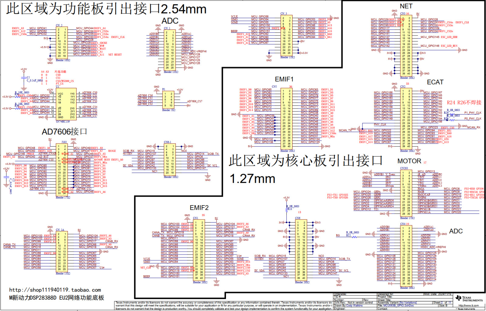 TI C2000 TMS320F28388D Development Kit (Mother & Daughter Board)