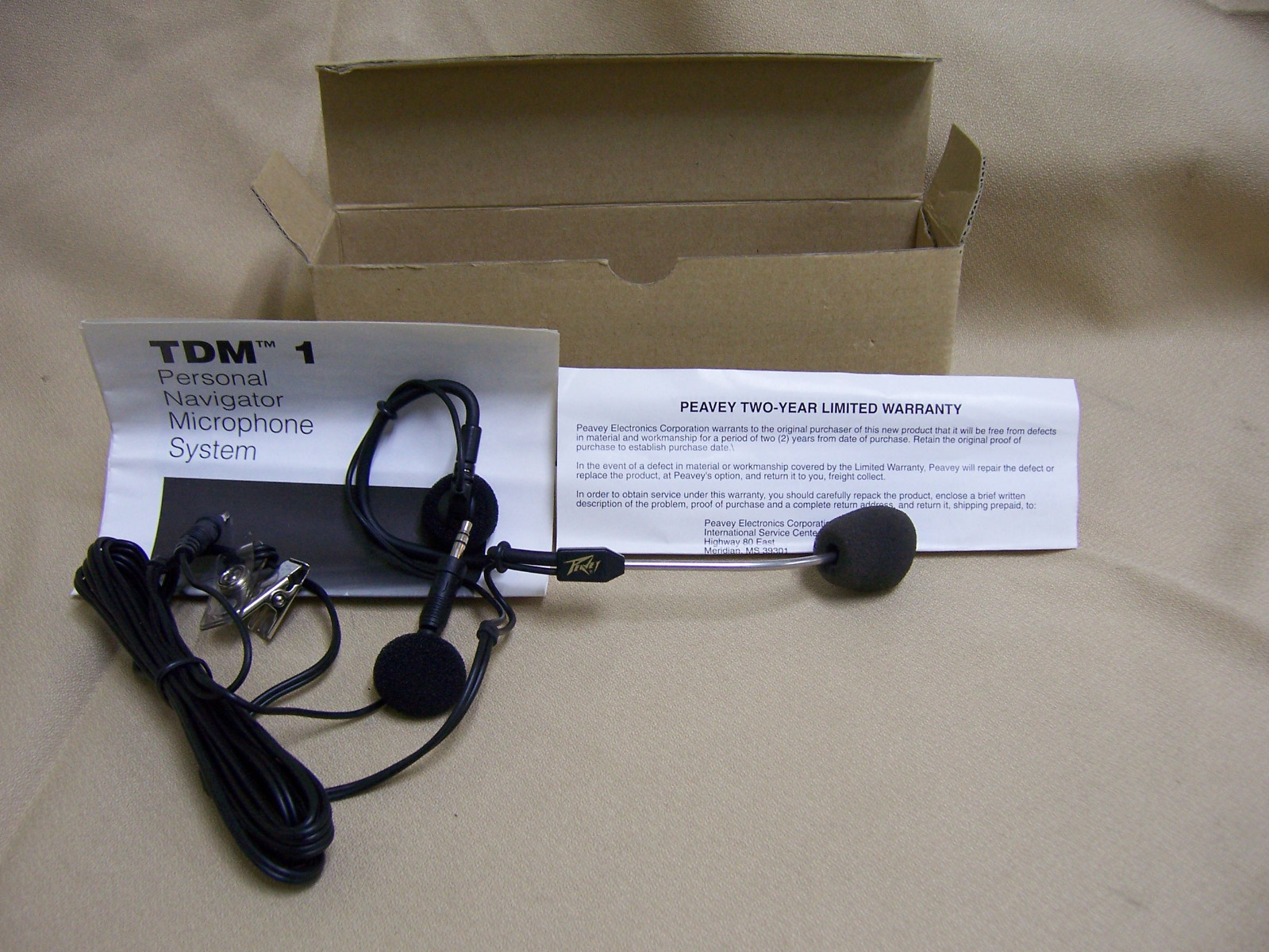 TDM1 Peavey Personal Navigator Microphone System Headset Transducer speech rec.