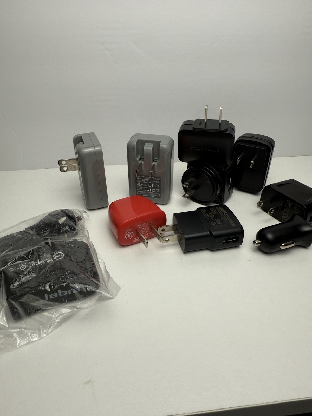 Mixed Electronics Lot #10 Charger Block Jawbone, Samsung, Jabra, Plantronics Etc