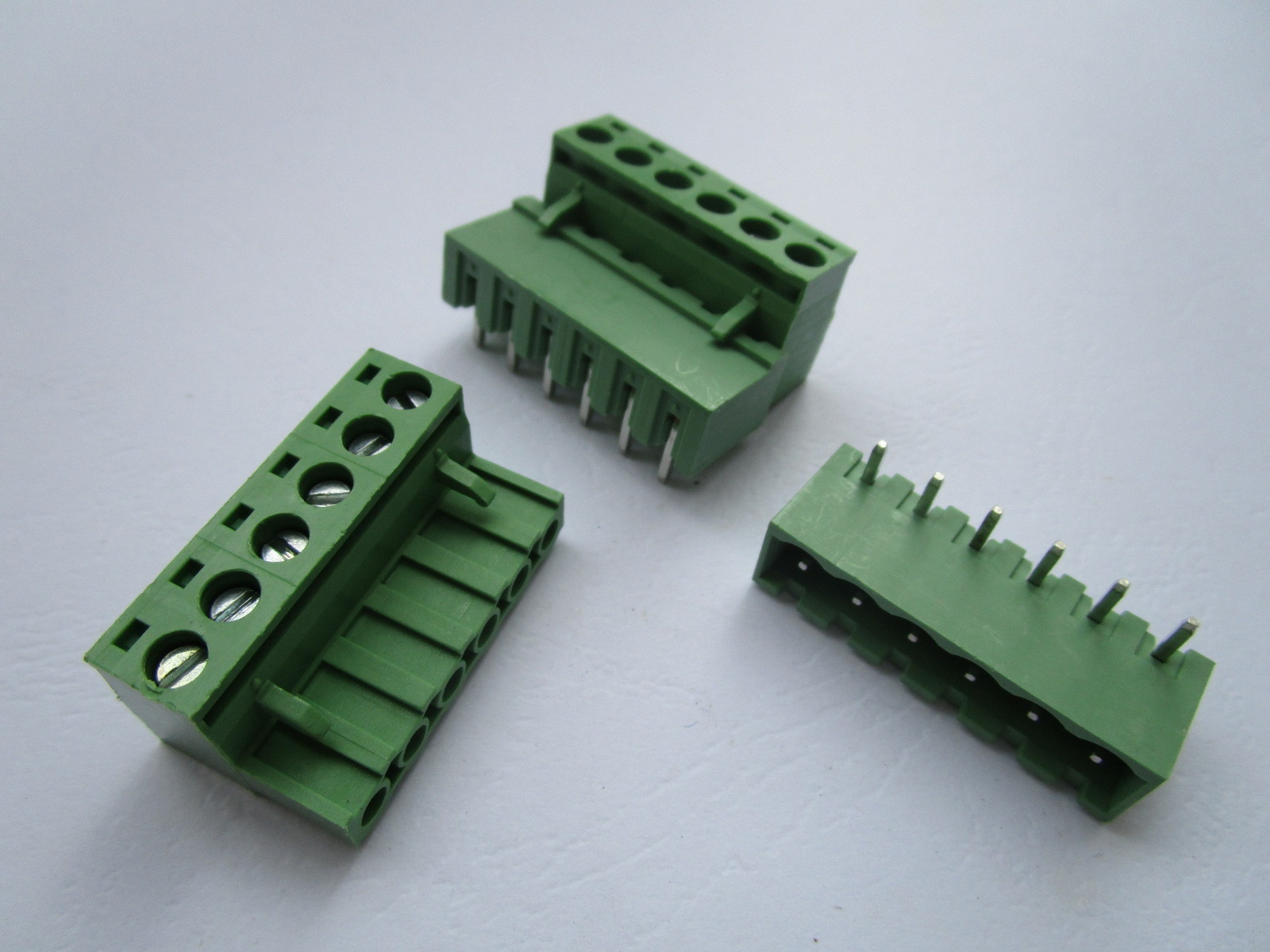 160 pcs Close Angle 6 pin 5.08mm Screw Terminal Block Connector Plugbale Type