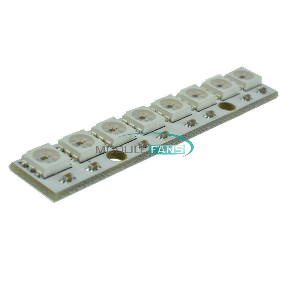 10PCS WS2812 WS2811 5050 RGB LED Lamp Panel Module 5V 8Bit Rainbow LED