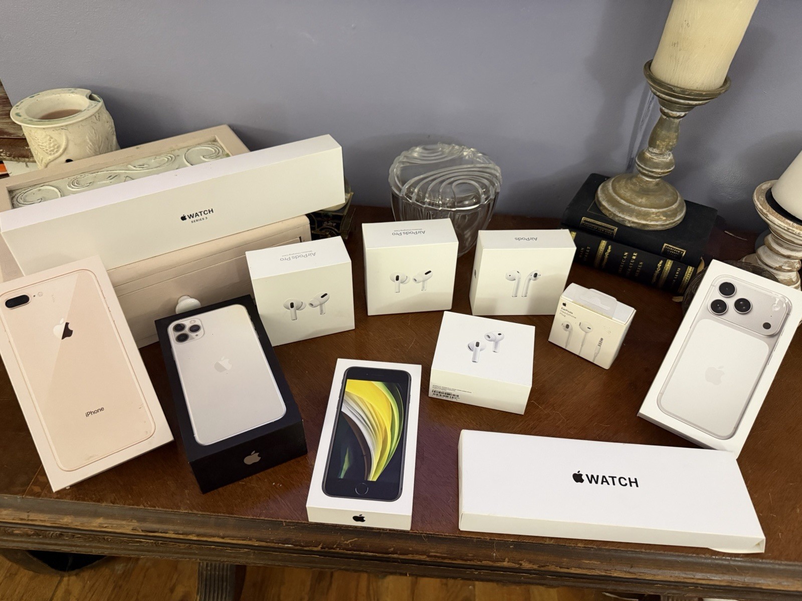 Apple AirPods Pro, AirPods, iPhones, Apple Watch Series 3 Empty Box Mixed Lot 11