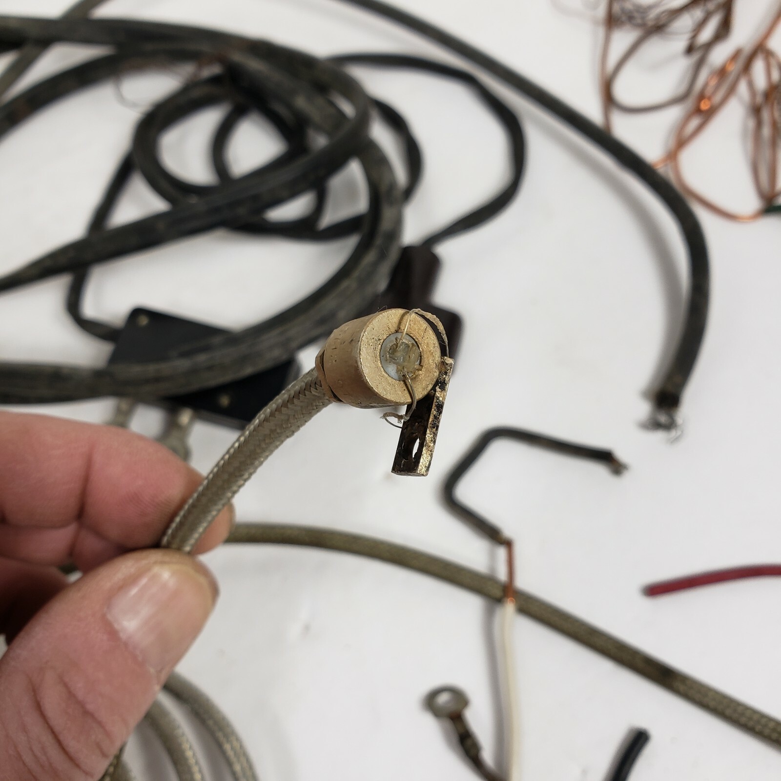 Big Mixed Ham Radio Wire Lot Multiple Lengths Eye Kook Tube Caps