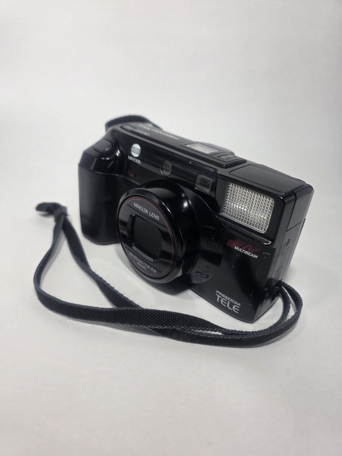 Minolta Freedom Tele 35mm Film Camera – 38–80mm Lens – Untested – As-Is
