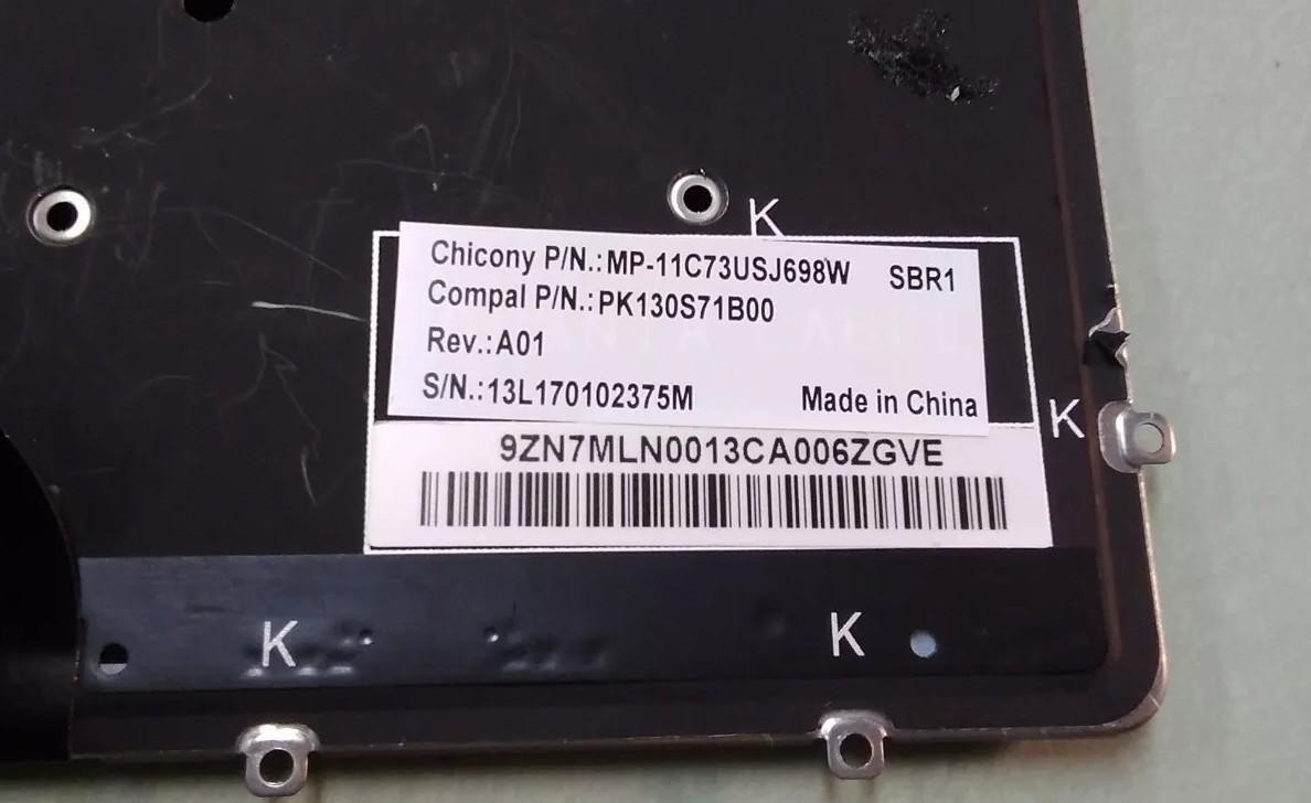 DELL Laptop Keyboard PK130S71B00 0P6DWF P6DWF