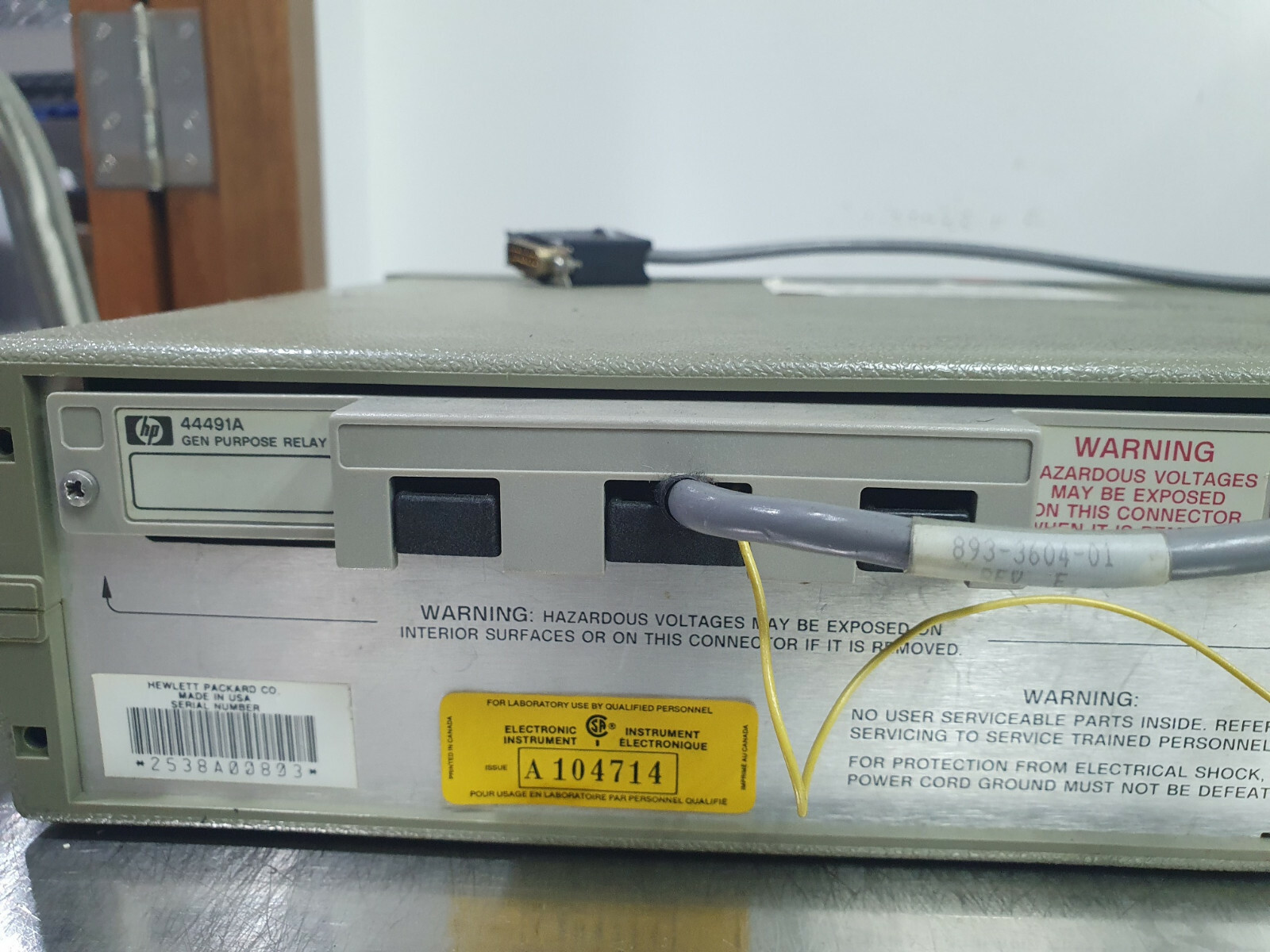 HP 3457A Multimeter with 44491A Gen Purpose Relay