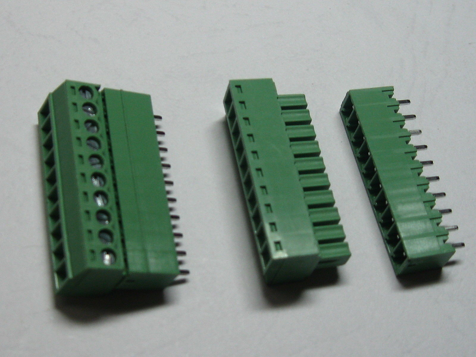 100 pcs 10pin 3.5mm Screw Terminal Block Connector Green Pluggable Type Straight