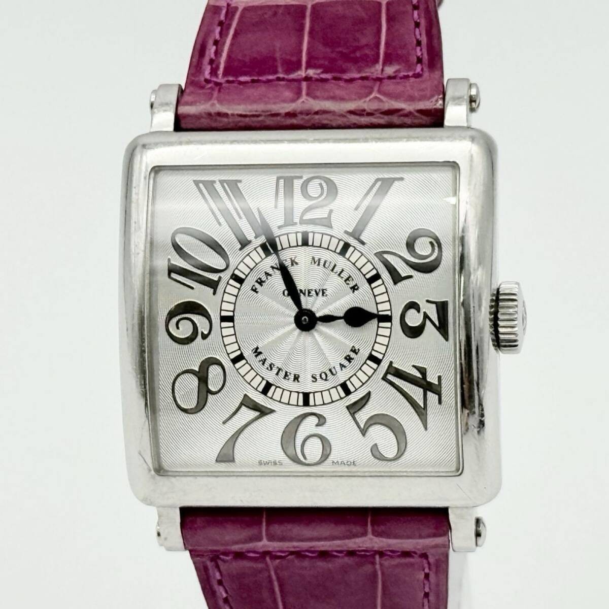 FRANCK MULLER Watch Master Square 86 6002HQZ Silver Quartz Leather Women Working