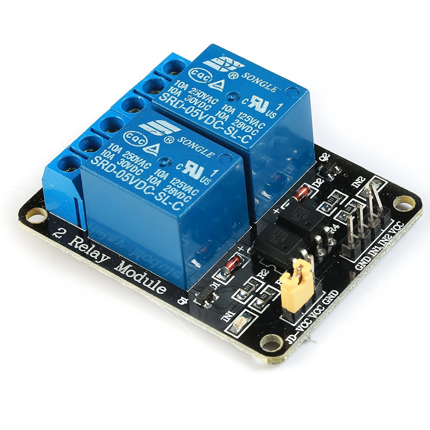 5V Two 2 Channel Relay Module With optocoupler For PIC AVR DSP ARM Arduino