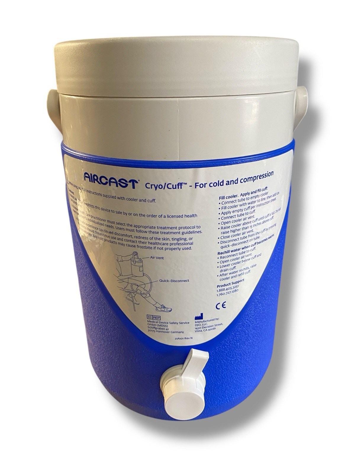 AIRCAST Cryo/Cuff CryoCuff Cooler COOLER #2125 and Foil Sleeve Only