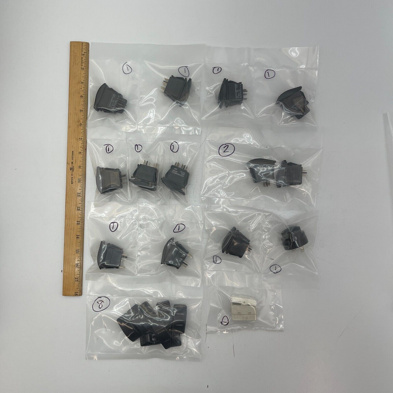 Mixed Lot of Electronic Rocker Switch Panel Mount Black – New