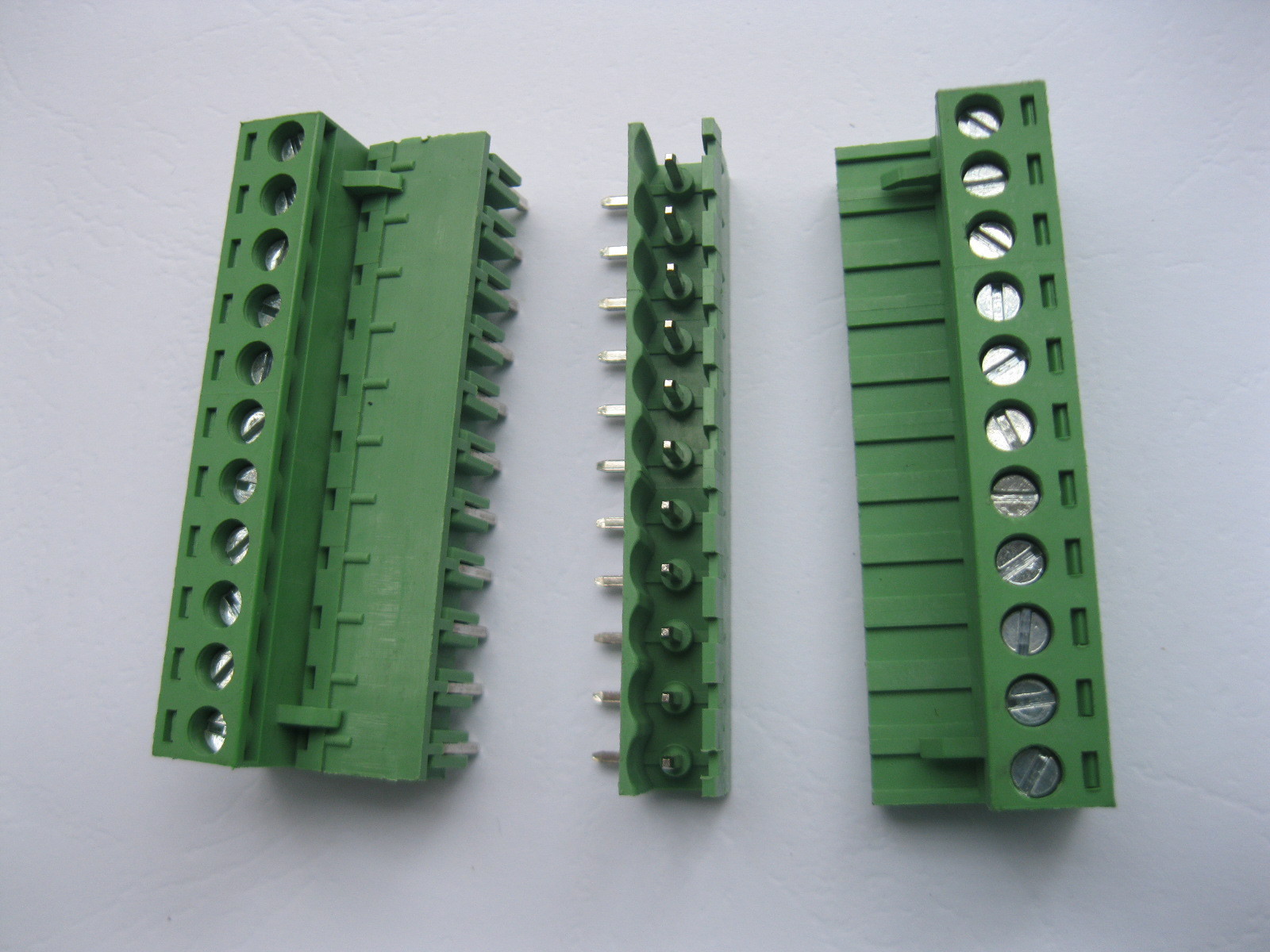 50 pcs Angle 11 pin 5.08mm Screw Terminal Block Connector Green Pluggbale Type