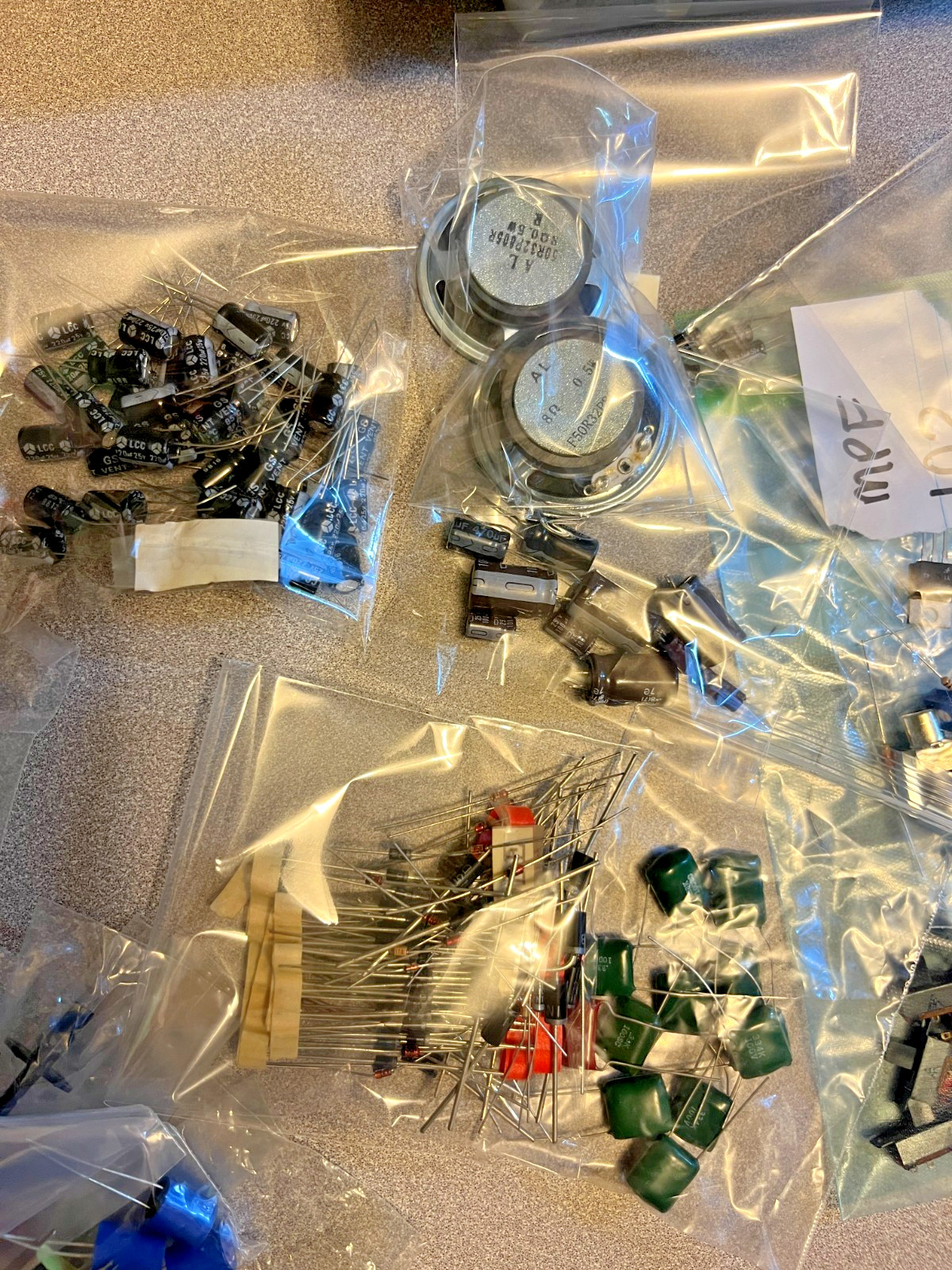 Box of Miscellaneous Electronic Components Mixed Lot from closed ITT Tech School